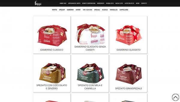 Elenco prodotti con filtri per tipologia