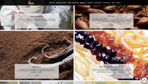 Gli ingredienti - Grosso risalto alle immagini dei prodotti genuini