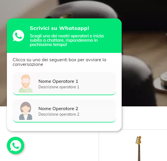 Scelta dell'utente al quale inviare il messaggio
